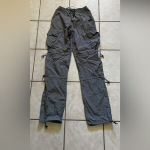Grey parachute pants size extra small